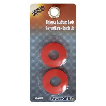 Poweroptix Gladhand Seal Red Poly, PK 2 103-00187